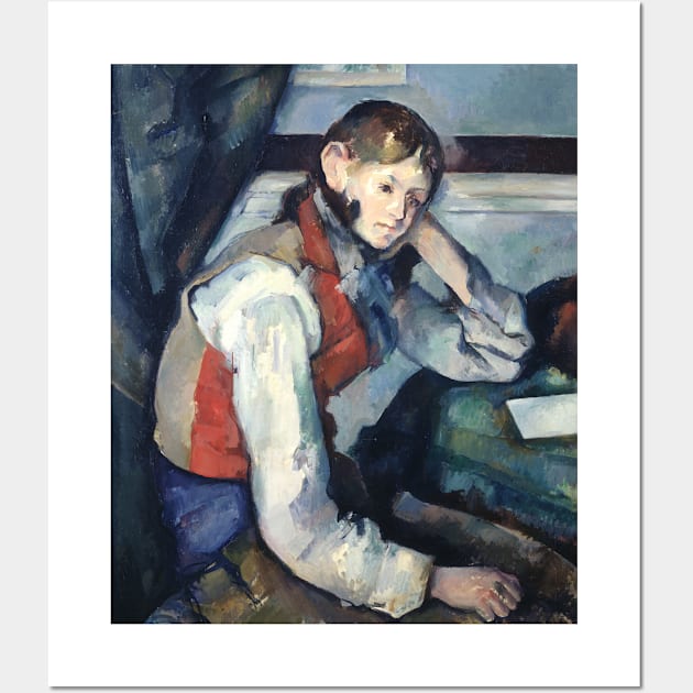 The Boy in the Red Vest by Paul Cezanne Wall Art by Classic Art Stall